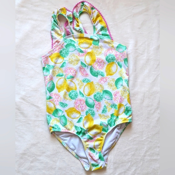Crown & Ivy Citrus Swimsuit One-piece Like New! Girls' 10 - Picture 1 of 4